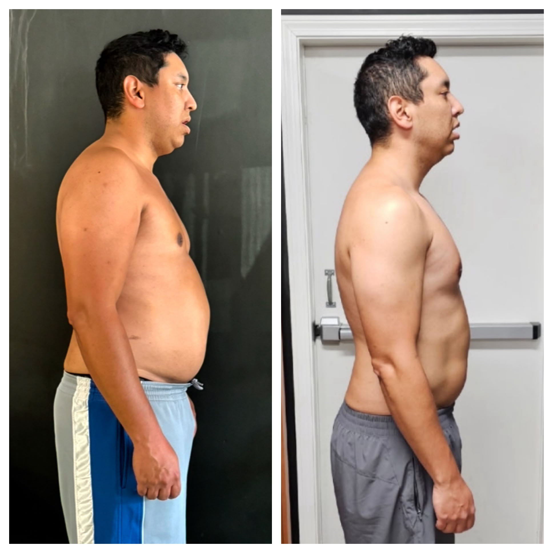 BullfrogFit member body transformation, nutritional coaching result Newport County