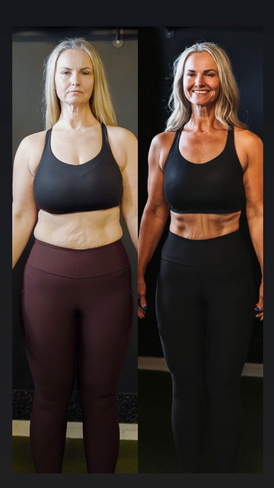 BullfrogFit member fitness transformation, body recomposition result Portsmouth RI
